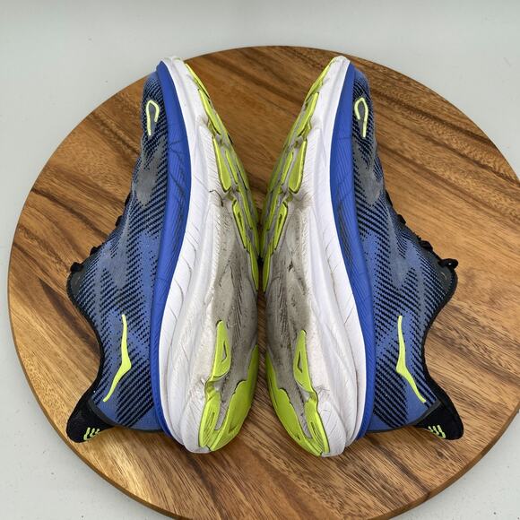Hoka One One Clifton 9 Shoes Womens Size 10.5 B Blue Running Comfort Walking Gym - Picture 6 of 9